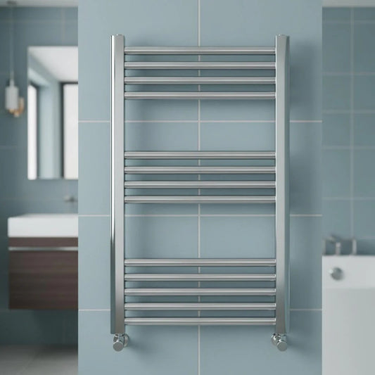 WARMBASE LOCO PREMIER STRAIGHT 600 X 800MM LADDER RAIL 600 X 800MM CHROME